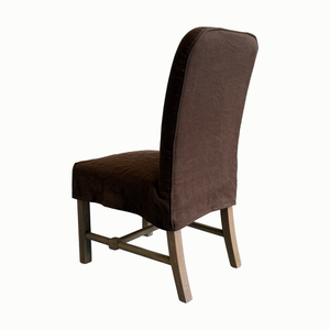 Anders Linen Slipcover Chair - Brown