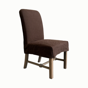 Anders Linen Slipcover Chair - Brown